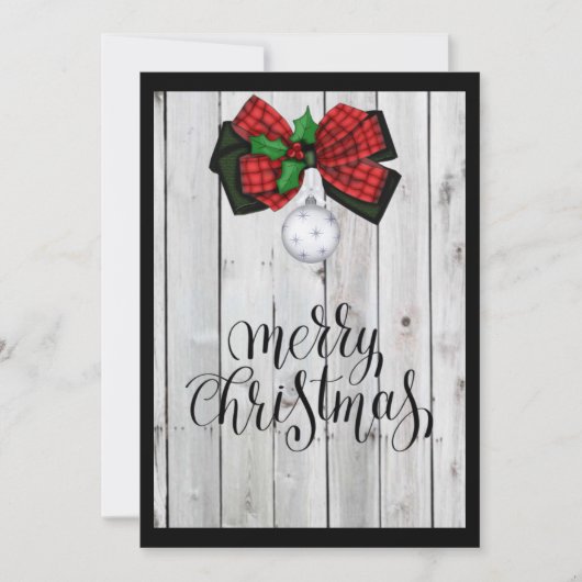 Gepersonaliseerde Weathered Kerstkaart (Voorkant)