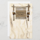 Gepersonaliseerde Weaving Loom Native American Sta Briefpapier (Voorkant / Achterkant)