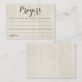 Gepersonaliseerde weddenschapskaart - Rustic Wood Contactkaartje (Voorkant / Achterkant)