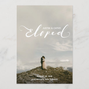 Gepersonaliseerde Wedding Elopement Aankondiging K