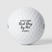 Gepersonaliseerde Wedding Golf Balls - Beste Dag d Golfballen (Voorkant)