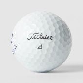 Gepersonaliseerde Wedding Navy Favoriet Titleist P Golfballen (Logo)