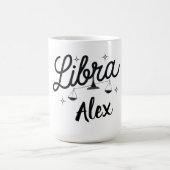 Gepersonaliseerde Weegschaal Zodiac Sign Art Koffiemok (Center)
