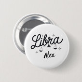 Gepersonaliseerde Weegschaal Zodiac Sign Art Ronde Button 5,7 Cm (Voorkant /achterkant)