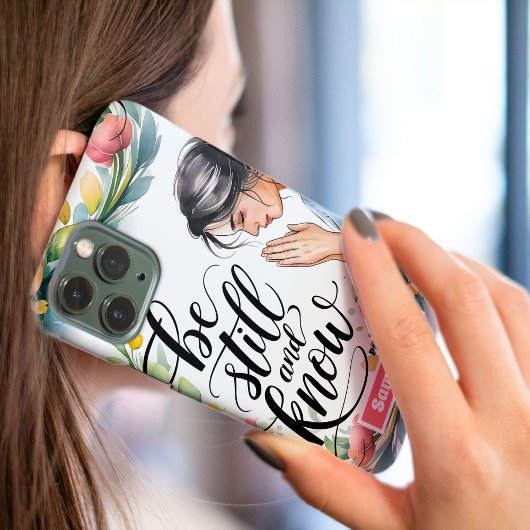 Gepersonaliseerde Wees stil en ken Christelijke vr Case-Mate iPhone Case