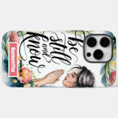 Gepersonaliseerde Wees stil en ken Christelijke vr Case-Mate iPhone Case (Achterkant (horizontaal))