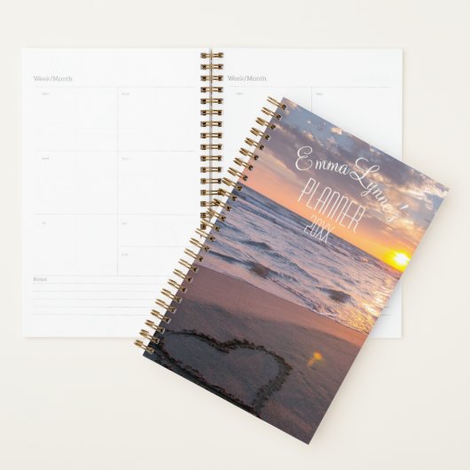 Gepersonaliseerde Wekelijkse, Maandelijkse Sunset  Planner (Display)