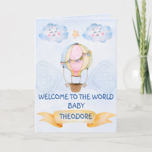 Gepersonaliseerde Welkom in de Wereld, Nieuwe Baby Kaart