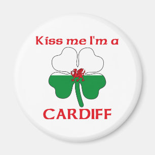 Gepersonaliseerde Welsh Kiss Ik ben Cardiff Magneet