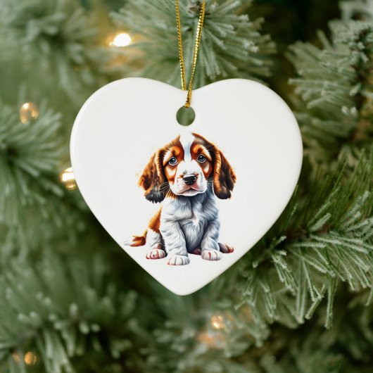 Gepersonaliseerde Welsh Springer Spaniel Puppy Keramisch Ornament (Boom)