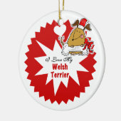 Gepersonaliseerde Welsh Terrier Keepomwille Orname Keramisch Ornament (Links)