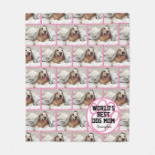 Gepersonaliseerde Werelden Beste Hond Mam Foto Fleece Deken (Voorkant)