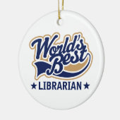 Gepersonaliseerde werelden Beste Librarian Gift Keramisch Ornament (Links)