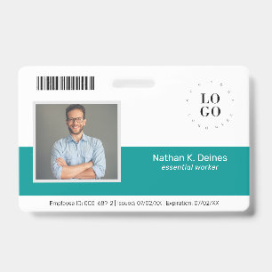 Gepersonaliseerde Werknemer Foto ID Bedrijfsbeveil Badge