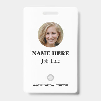 Gepersonaliseerde werknemer ID badge met foto, Log