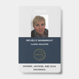 Gepersonaliseerde Werknemersfoto Voeg uw bedrijfsl Badge
