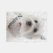Gepersonaliseerde Westie Dog Pet Fleece Blanket (Voorkant (Horizontaal))