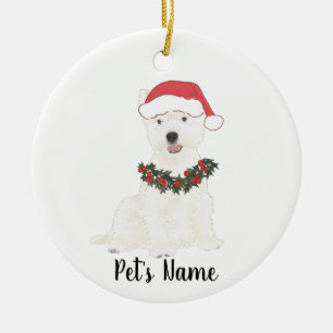 Gepersonaliseerde Westie Westie Highland Terrier Keramisch Ornament
