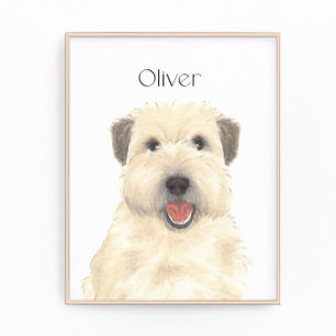 Gepersonaliseerde Wheaten Terrier Art Foto Afdruk