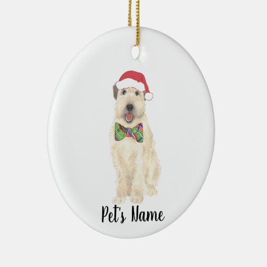 Gepersonaliseerde Wheaten Terrier Christmas Pet Bo Keramisch Ornament (Rechts)