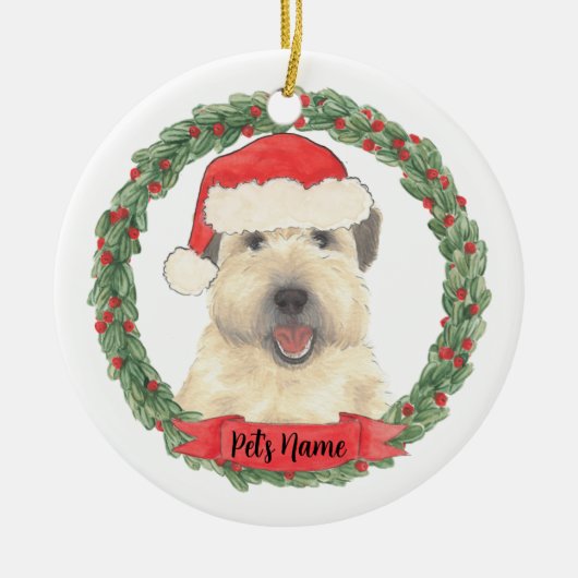 Gepersonaliseerde Wheaten Terrier Keramisch Ornament (Voorkant)