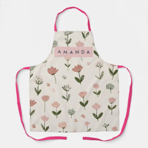 Gepersonaliseerde Whimsical Blush Tuin Stijl Schort