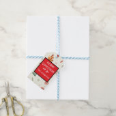 Gepersonaliseerde Whimsical Fox Christmas Gift Lab Cadeaulabel (Met Touw)