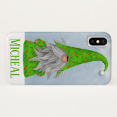 Gepersonaliseerde Whimsical Green Holiday Gnome Case-Mate iPhone Case (Achterkant (horizontaal))