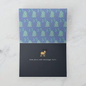 Gepersonaliseerde Whimsical Rustic Reindeer Kaart (Binnen)