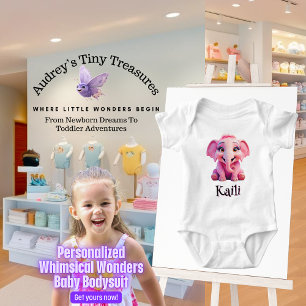 Gepersonaliseerde Whimsical Wonders Baby Bodysuit