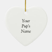 Gepersonaliseerde Whippet Puppy Keramisch Ornament (Achterkant)