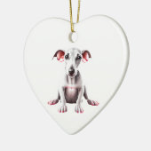 Gepersonaliseerde Whippet Puppy Keramisch Ornament (Links)