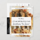 Gepersonaliseerde White Black Script Recept Exchan Briefkaart (Voorkant / Achterkant)