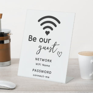 Gepersonaliseerde WiFi Home Decor Nieuwe Home Gift Reclamebord Met Voetstuk
