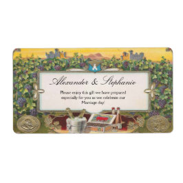 Gepersonaliseerde wijndruiven Wijngaard Etiketten