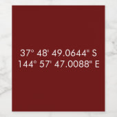 Gepersonaliseerde wijnfles wijn etiket (Enkel label)