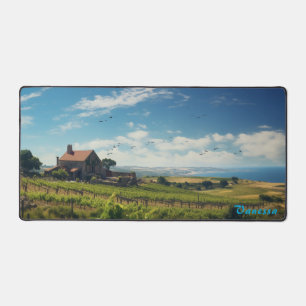 Gepersonaliseerde wijngaard Desk Mat