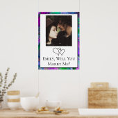 Gepersonaliseerde wil je me trouwen poster (Keuken)