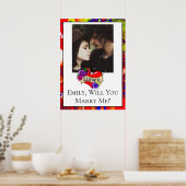 Gepersonaliseerde wil je me trouwen poster (Keuken)