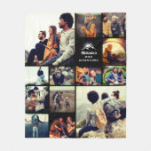 Gepersonaliseerde "Wild Adventures" Fotocollage Fl Fleece Deken (Voorkant)
