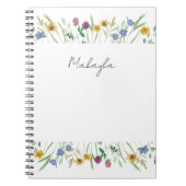 Gepersonaliseerde wilde bloem notitieboek (Voorkant)
