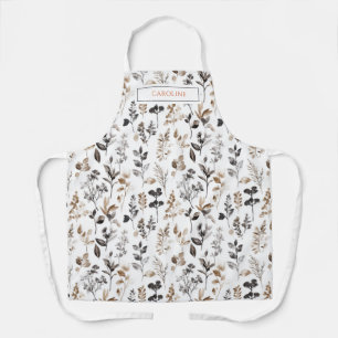 Gepersonaliseerde wilde bloemen schort