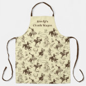 Gepersonaliseerde Wilde West Cowboy Rodeo Schort (Voorkant)