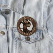 Gepersonaliseerde Wilde West Saloon Westerne Cowbo Ronde Button 7,6 Cm (In situ)