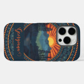 Gepersonaliseerde  wildernis Sunset Dot Mandala Case-Mate iPhone Case (Achterkant (horizontaal))