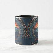 Gepersonaliseerde  wildernis Sunset Dot Mandala Mok (Midden)