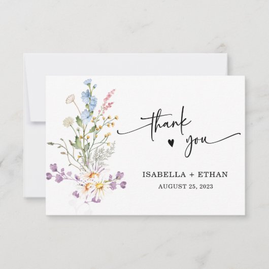 Gepersonaliseerde Wildflower Boho Wedding (Voorkant)