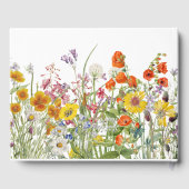 Gepersonaliseerde Wildflower bruiloft Gastenboek (Achterkant)