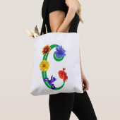 Gepersonaliseerde 'Wildflower' Canvas tas (Dichtbij)