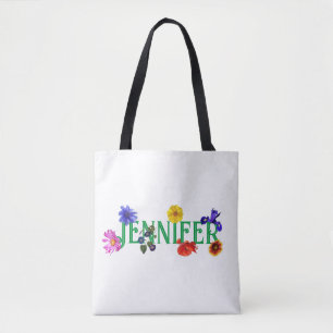 Gepersonaliseerde 'Wildflower' Canvas tas